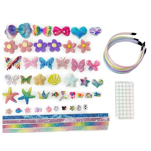 PASHFSA Bastel Stirnband Set Glitzerndes Haarreifen Schmuckset Kindergarten Partybevorzugung Bastelgeschenk von PASHFSA