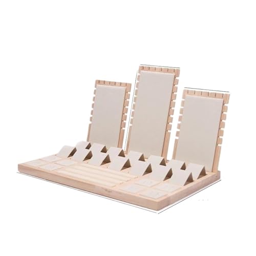 Schmuckaufbewahrung Anhänger Display Stand Rack Organizer Fach Multifunktionale Lagerung Fall 1 Set Holz Steckbare Schmuck Halskette Ohrringe Ringe(39*25*20cm） Jewelry Box Parfum Organizer(Type-A) von PASPRT