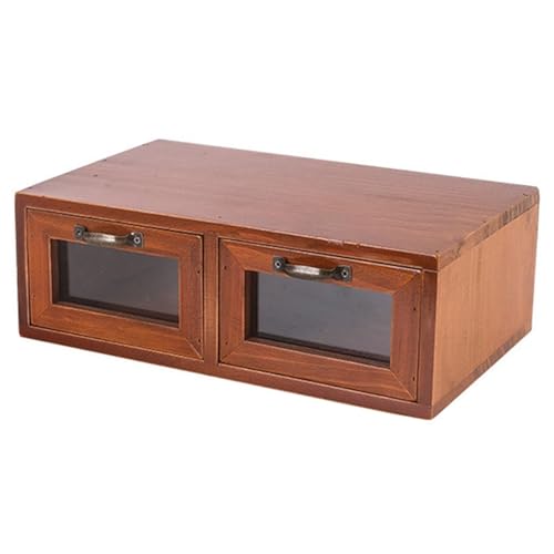 Schmuckaufbewahrung Glasschublade, Kommode, Holzkiste, Retro-Aufbewahrungsschublade, Ein Computermonitor, Erhöhte Büro-Desktop-Aufbewahrungsbox Aus Holz Jewelry Box Parfum Organizer von PASPRT