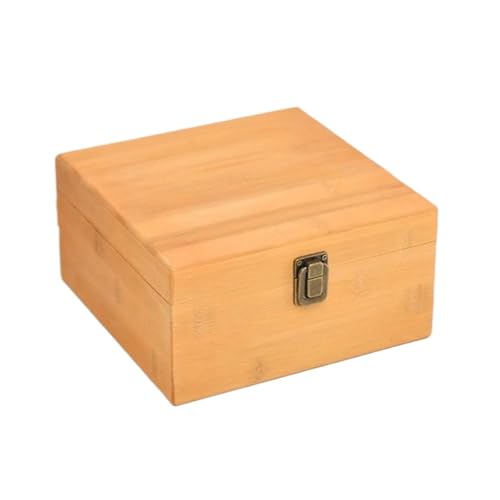 Schmuckaufbewahrung Holz Aufbewahrungsbox Aus Kiefernholz Rechteckig Massivem Geschenkverpackung Schmuckschatulle Box Zuhause Kleinigkeiten Handgefertigter Jewelry Box Parfum Organizer(22.5CM) von PASPRT