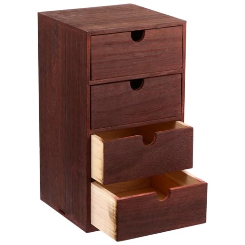 Schmuckaufbewahrung Holz Aufbewahrungsbox Schubladen Organizer Desktop Holz Schreibtischkisten Schubladen Tischboxen Kommode Schrank Würfel Jewelry Box Parfum Organizer(4) von PASPRT