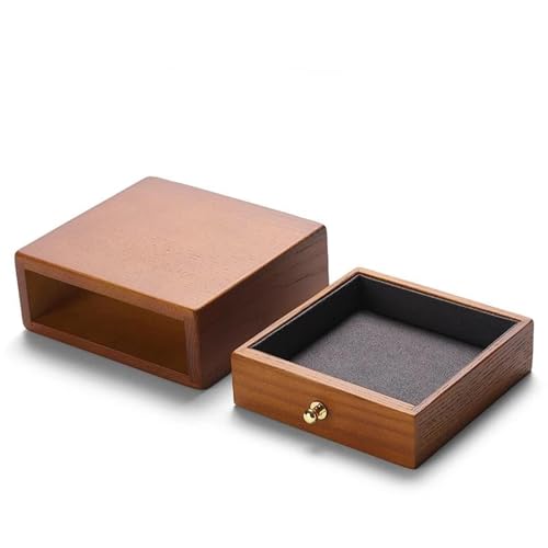 Schmuckaufbewahrung Holz Ring Halter Halskette Ohrringe Aufbewahrungsbox Armband Anhänger Aufbewahrungsbox Sammlung Schublade Schmuckschatulle Kreativ Massiv(13x12x5cm) Jewelry Box Parfum Organizer(Ty von PASPRT