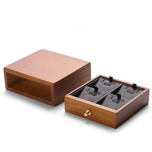 Schmuckaufbewahrung Holz Ring Halter Halskette Ohrringe Aufbewahrungsbox Armband Anhänger Aufbewahrungsbox Sammlung Schublade Schmuckschatulle Kreativ Massiv(13x12x5cm) Jewelry Box Parfum Organizer(Ty von PASPRT