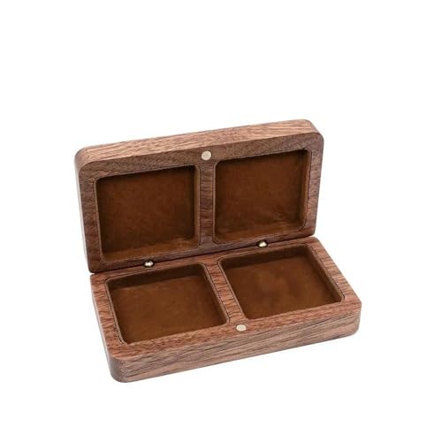 Schmuckaufbewahrung Holz Schmuckschatulle Mit Doppelsitz Zur Aufbewahrung Von Ohrringen Ringen Halsketten Präsentationsbox Ring Aufbewahrungsbox Verpackung Jewelry Box Parfum Organizer(Brown) von PASPRT