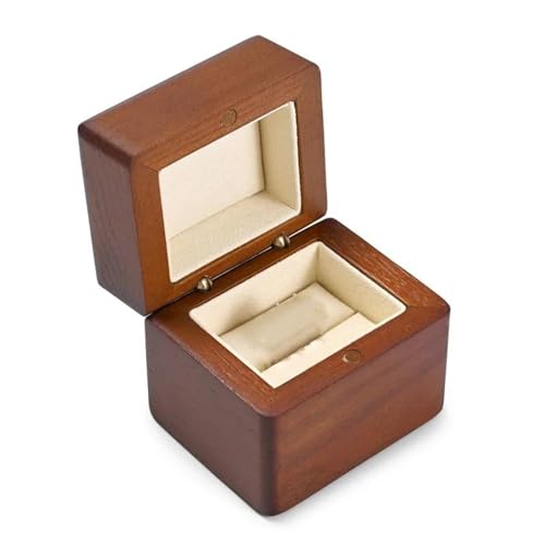 Schmuckaufbewahrung Massivholz Ehering Box Quadratische Holz Ring Box Für Ring Halskette Armband Aufbewahrungsboxen Schmuckschatullen Jewelry Box Parfum Organizer(A) von PASPRT