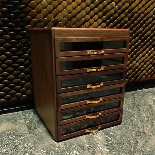 Schmuckaufbewahrung Organizer Und Aufbewahrung, Hochzeitsgeschenkverpackung, Luxuriöse Holz-Schmuckschatulle, Große Mehrstöckige Halskette, Ring Jewelry Box Parfum Organizer(Type-A) von PASPRT