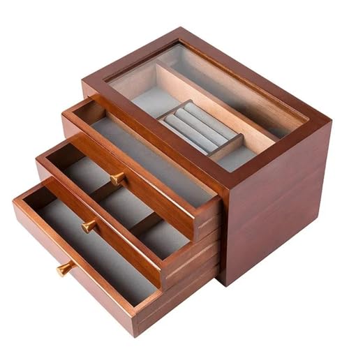 Schmuckaufbewahrung Organizer Und Aufbewahrung, Multifunktionale Schmuckschatulle Im Schubladenstil, Retro-personalisierte Verpackung, Geschenke, Holz-Schmuckschatulle Jewelry Box Parfum Organizer(Typ von PASPRT