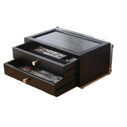 Schmuckaufbewahrung Schmuck Aufbewahrungsbox Stil Exquisite Dropshipping Schmuckschatulle Doppelschicht Massivholz Antike Ohrringe Armband Jewelry Box Parfum Organizer(Type-D) von PASPRT