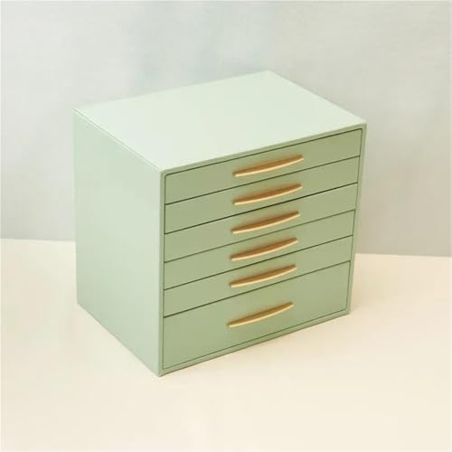 Schmuckaufbewahrung Uhren-Schmuckschatulle, Geschenk, Weiblich, Pu-Material, Schmuck-Aufbewahrungsbox, Exquisite Mehrschichtige Große Kapazität, (29 X 22 X 27 Cm) Jewelry Box Parfum Organizer(Green) von PASPRT