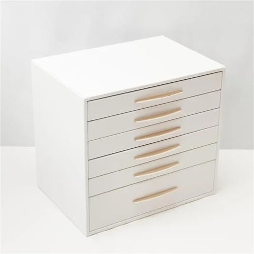 Schmuckaufbewahrung Uhren-Schmuckschatulle, Geschenk, Weiblich, Pu-Material, Schmuck-Aufbewahrungsbox, Exquisite Mehrschichtige Große Kapazität, (29 X 22 X 27 Cm) Jewelry Box Parfum Organizer(WHITE) von PASPRT