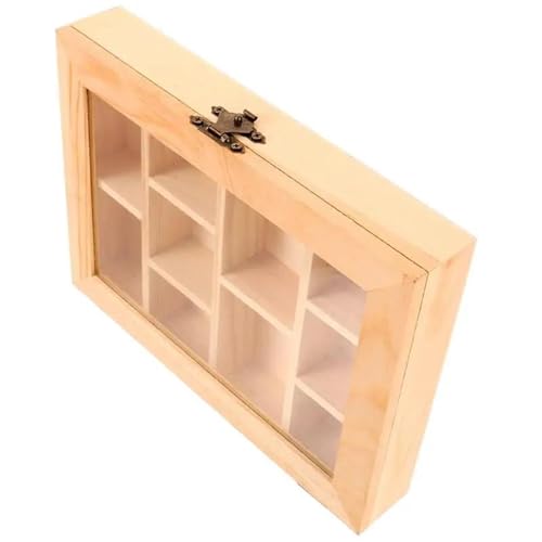 Schmuckaufbewahrung Unvollendete Hölzerne Aufbewahrungsbox Mit Klarem Deckel, Leere Schmuck-Organizer-Box, DIY-Fach-Schmuckschatulle Jewelry Box Parfum Organizer von PASPRT