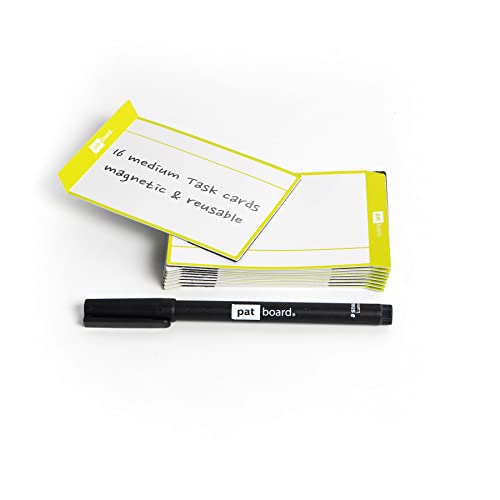 PATboard Scrum Board und Kanban Tafel Task Cards - 16 Magnetische Haftnotizen - M (mittel) - Lime von PATBOARD