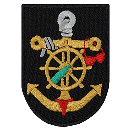 Anker Aufkleber Segeln Aufbügler Segel Patch Marine Abzeichen - Segelboot Accessoire gestickt - Segler Geschenke Männer Applikation für Polo/Weste/Jacke/Uniform - 50x70mm von PATCH KING