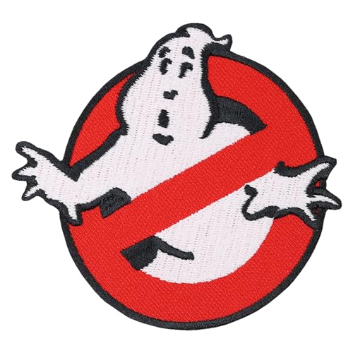 Aufnäher Ghostbusters Patch Applikation zum aufbügeln Geisterjäger Uniform Fasching Kostüm Abzeichen Iron on Patch Ø 75mm von PATCH KING