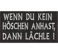 Heavy Metal Kutten Aufnäher Patch mit Spruch lustig - Wenn du kein Höschen anhast, dann lächle - Biker Patch zum aufbügeln/aufnähen | Aufbügler Jeans Flicken l 90x50mm von PATCH KING