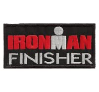 Ironman Finisher Patch Sport Patches zum aufnähen/aufbügeln l Trikot Aufnäher Triatlon Aufbügler für alle Stoffe l Extremesport Abzeichen Sticker Jeans Flicken l 90x45mm von PATCH KING