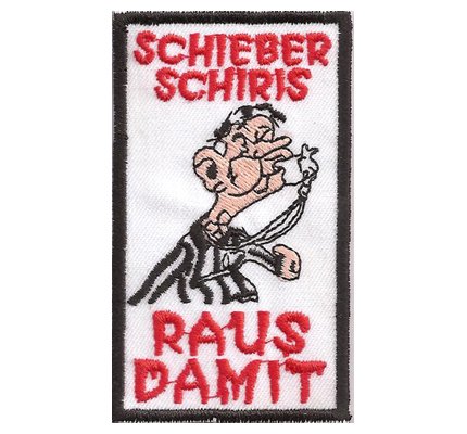 Lustiger Fussball Aufnäher - Schieber Schiris - Nein Danke Schiedsrichter Patch Bügelbild bestickt - Fussball Geschenk Sport DIY Stoff-Applikation Shirt/Jacke/Tasche - 90x50mm von PATCH KING