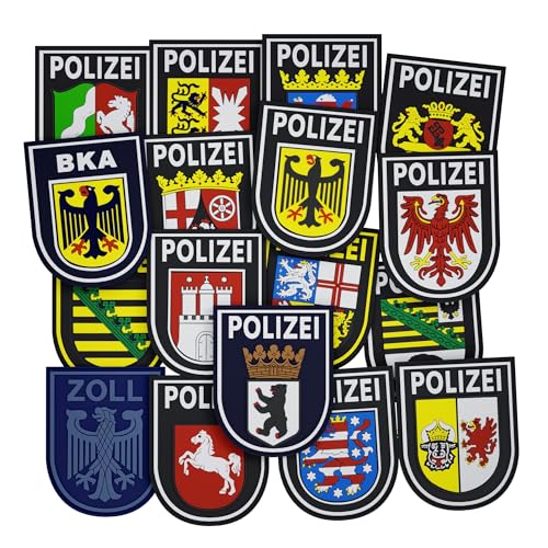 Patch Force - Polizei Patch (farbig) Bundeskriminalamt (BKA) - Als Abzeichen für Polizeiuniform, Schutzweste, Einsatztasche, Jacke oder Rucksack - 3D rubber klett patch von Patch Force