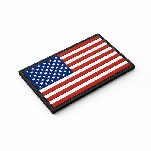 Patch Force - USA Flagge Rubber Patch (farbig) 8 x 5 cm - Als Abzeichen für Uniformen, Schutzweste, Einsatztasche, Jacke oder Rucksack - Für Bundeswehr, Polizei und Militär von Patch Force