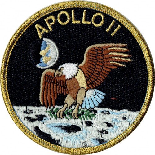 Applikation Aufbügler Patches Stick Emblem Aufnäher Abzeichen "APOLLO 11 PATCH 10 cm ,,nasa von PATCHMANIA