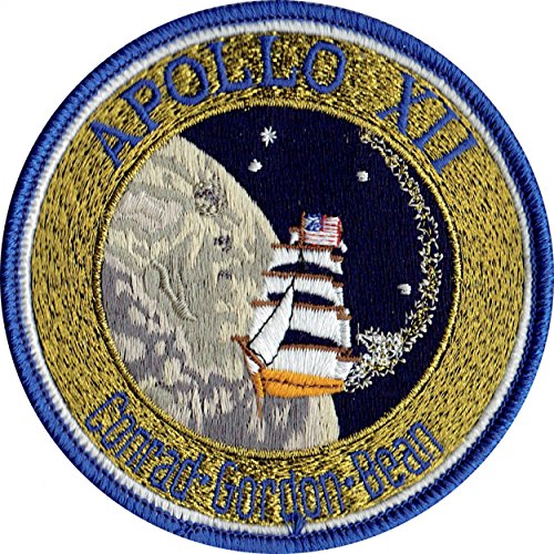 Applikation Aufbügler Patches Stick Emblem Aufnäher Abzeichen "APOLLO 12 PATCH 10cm ,,nasa von PATCHMANIA