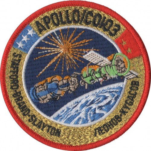 Applikation Aufbügler Patches Stick Emblem Aufnäher Abzeichen "APOLLO-SOYUZ CREW PATCH 10cm,,nasa von PATCHMANIA