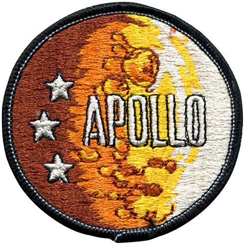 Applikation Aufbügler Patches Stick Emblem Aufnäher Abzeichen "Apollo Moonscape 7,5cm,,nasa von PATCHMANIA