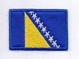 Applikation Aufbügler Patches Stick Emblem Aufnäher Abzeichen " BOSNIEN UND HERZEGOWINA " Flagge, Flags von PATCHMANIA