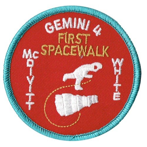 Applikation Aufbügler Patches Stick Emblem Aufnäher Abzeichen "GEMINI 4 PATCH 7,5 cm,,nasa von PATCHMANIA