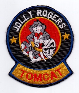 Applikation Aufbügler Patches Stick Emblem Aufnäher Abzeichen"JOLLY ROGERS - TOMCAT" von PATCHMANIA