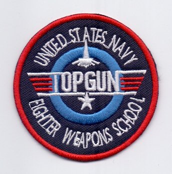 Applikation Aufbügler Patches Stick Emblem Aufnäher Abzeichen " TOPGUN FIGHTER WEAPONS SCHOOL UNITED STATES NAVY" Militär Military Militare Armee Army von PATCHMANIA