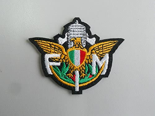 Aufnäher, bestickt, FMI-Kissenbezug, italienische Motorradfahrer, bestickt, Wärmegröße 8 x 6,5 cm von PATCHMANIA