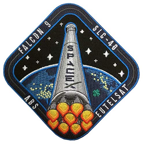 Aufnäher zum Aufbügeln, bestickt, Patch SpaceX Falcon 9 Space NASA Mission Elon Musk ISS SLC-20, 8 cm von PATCHMANIA