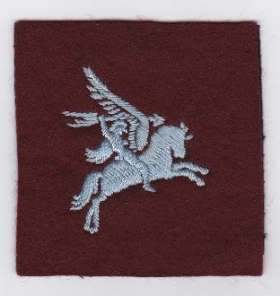 PATCHMANIA British Army Airborne Patch 1 and 6 Airborne Division Pegasus 43 83mm THERMOADHESIVE gestickte Patches Patch von PATCHMANIA