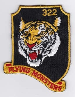 PATCHMANIA German Air Force Patch 32 Jabog Tornado 322 SQN Tiger Monsters 77mm 60mm THERMOADHESIVE gestickte Patches Patch von PATCHMANIA