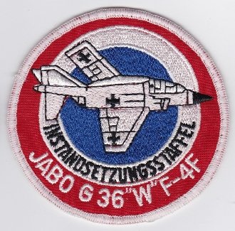 PATCHMANIA German Air Force Patch 36 Jabog F 4F Phantom 5 Tech Gp I Staffel 90mm THERMOADHESIVE gestickte Patches Patch von PATCHMANIA