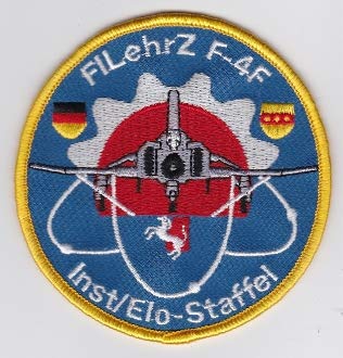 PATCHMANIA German Air Force Patch 36 Jabog F 4F Phantom 5 Tech Gp Inst Elo 90mm THERMOADHESIVE gestickte Patches Patch von PATCHMANIA