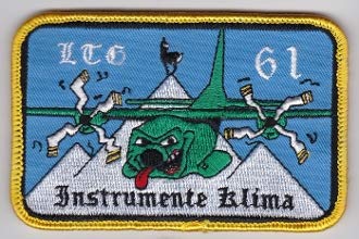 PATCHMANIA German Air Force Patch 61 LTG Lufttransportgeschwader 9 Inst 110mm 72mm THERMOADHESIVE gestickte Patches Patch von PATCHMANIA