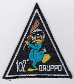 PATCHMANIA Italian Patch Air Force Aeronautica Militare AM Gruppo 102 F 104 90mm x 84mm Applikation Aufbügler Patches Stick Emblem Aufnäher Abzeichen von PATCHMANIA