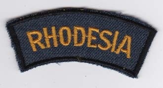 PATCHMANIA RhAF Patch Rhodesian Air Force Rhodesia Title Badge Blue 3 70 70mm 25mm THERMOADHESIVE gestickte Patches Patch von PATCHMANIA