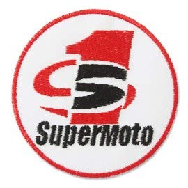 PATCHMANIA Supermoto S1 Logo 8,5 cm Aufnäher Bügelbild, Patch Embroidered Patches Iron on von PATCHMANIA