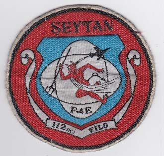 PATCHMANIA Turkish Air Force SQN Patch TUAF 112 Filo F 4 Phantom Seytan 90mm Applikation Aufbügler Patches Stick Emblem Aufnäher Abzeichen von PATCHMANIA