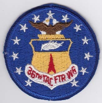 PATCHMANIA USAF Patch Fighter USAFE 36 TFW Tactical FTR Wing F 4 3a 76mm THERMOADHESIVE gestickte Patches Patch von PATCHMANIA