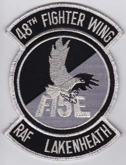 PATCHMANIA USAF Patch Fighter USAFE 48 u FW FTR Wing F 15E Squadrons a 146mm 110mm THERMOADHESIVE gestickte Patches Patch von PATCHMANIA