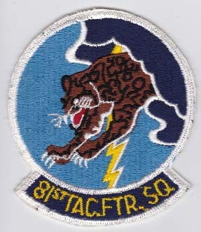 PATCHMANIA USAF Patch Fighter USAFE 81 TFS Tac FTR SQN F 4 Phantom II sta 102mm 90mm THERMOADHESIVE gestickte Patches Patch von PATCHMANIA