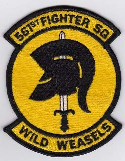 PATCHMANIA USAF Patch Fighter c 561 u FS Squadron F 4 Phantom Wild Weasel a 102mm 80mm THERMOADHESIVE gestickte Patches Patch von PATCHMANIA