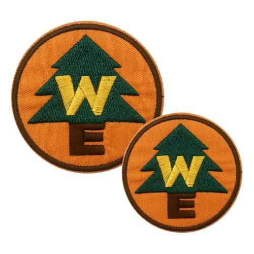 Wilderness Explorer Bestickter Aufnäher zum Aufbügeln / Aufnähen auf Halloween, Bastelzubehör für Halloween, Kostüm-Emblem (2 Stück WE-Aufnäher) von PATCHUPS