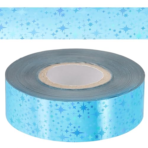 PATIKIL 0,79"x400Ft Heißprägefolienpapier, Heißtransfer-Heißprägepapierfolienrolle für Leder DIY-Logo Dekor Handwerk Geschenkverpackung Scrapbook-Karte, Blau Glitzer von PATIKIL