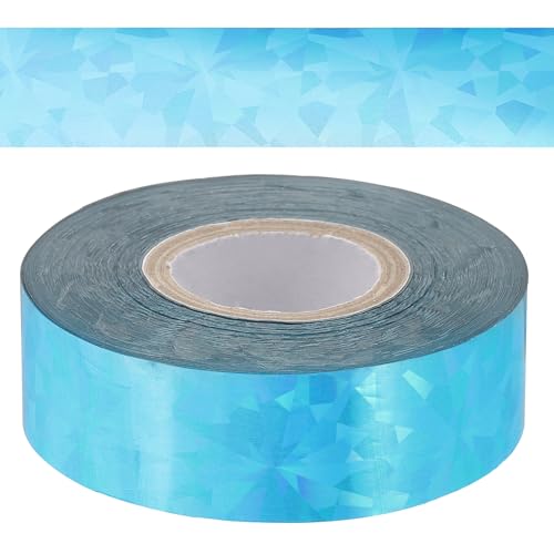 PATIKIL 0,79"x400Ft Heißprägefolienpapier, Heißtransfer-Heißprägepapierfolienrolle für Leder DIY-Logo Dekor Handwerk Geschenkverpackung Scrapbook-Karte, Blinkendes Blau von PATIKIL