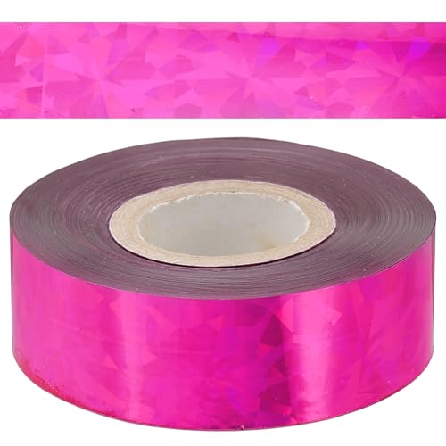 PATIKIL 0,79"x400Ft Heißprägefolienpapier, Heißtransfer-Heißprägepapierfolienrolle für Leder DIY-Logo Dekor Handwerk Geschenkverpackung Scrapbook-Karte, Blinkendes Pink von PATIKIL